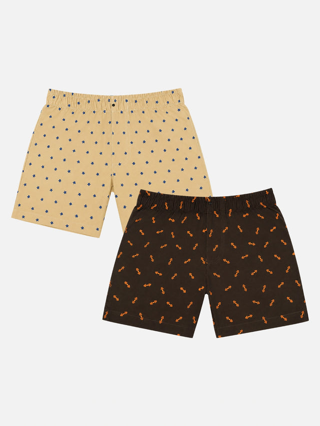Boys Shorts for Everyday Comfort, Casual Wear, Easy Movement and Kids Wardrobe Essentials - Pack of 2