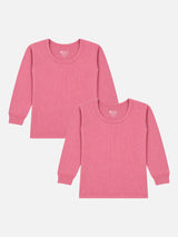 Unisex Antibacterial Round Neck Full Sleeve Thermal Top for Winter Innerwear Comfort and Warm Base Wear - Pack of 2