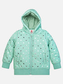 Girls Polyester Quilted Hooded Winter Jacket with Full Sleeves and Comfortable Outerwear Styling for Regular Use