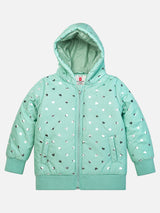 Girls Polyester Quilted Hooded Winter Jacket with Full Sleeves and Comfortable Outerwear Styling for Regular Use