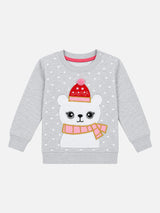 Baby Girls Printed Cotton Full Sleeve Sweatshirt for Casual Wear, Light Winter Comfort and Everyday Styling - Pack of 1