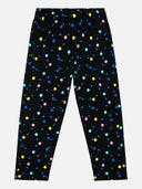 Girls 100% Cotton Printed Track Pant with Side Pockets and Regular Fit Jogger Styling for Comfortable Kids Activewear