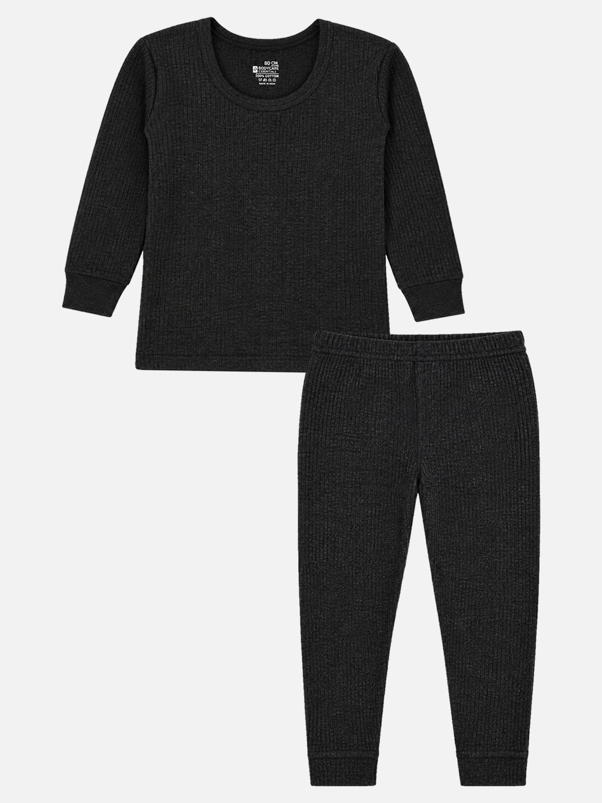 Unisex Kids Thermal Top and Bottom Set for Winter Wear, Warm Base Layer Comfort and Everyday Cold Weather Use