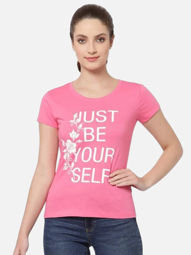 Women T-Shirt Round Neck Half Sleeves with Clean Casual Styling for Everyday Wear and Layering Comfort