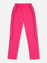 Girls 100% Cotton Solid Track Pant with Side Pockets and Regular Fit Jogger Styling for Comfortable Kids Activewear