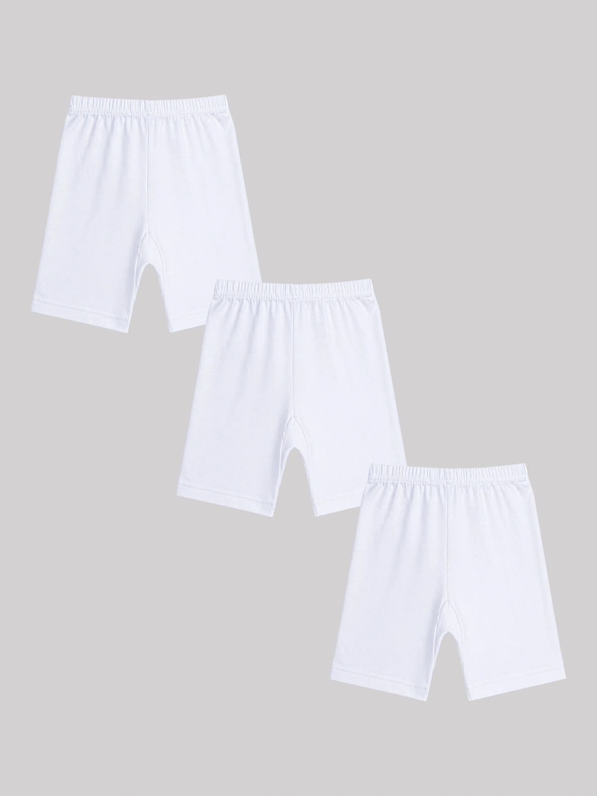 Girls 100% Cotton Shorties with Inner Elastic for Comfortable Coverage, Durable Wear and Easy Movement - Pack of 3