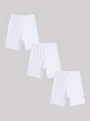 Girls 100% Cotton Shorties with Inner Elastic for Comfortable Coverage, Durable Wear and Easy Movement - Pack of 3