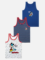 Boys Mickey & Friends Vest Round Neck Sleeveless Pack of 3
