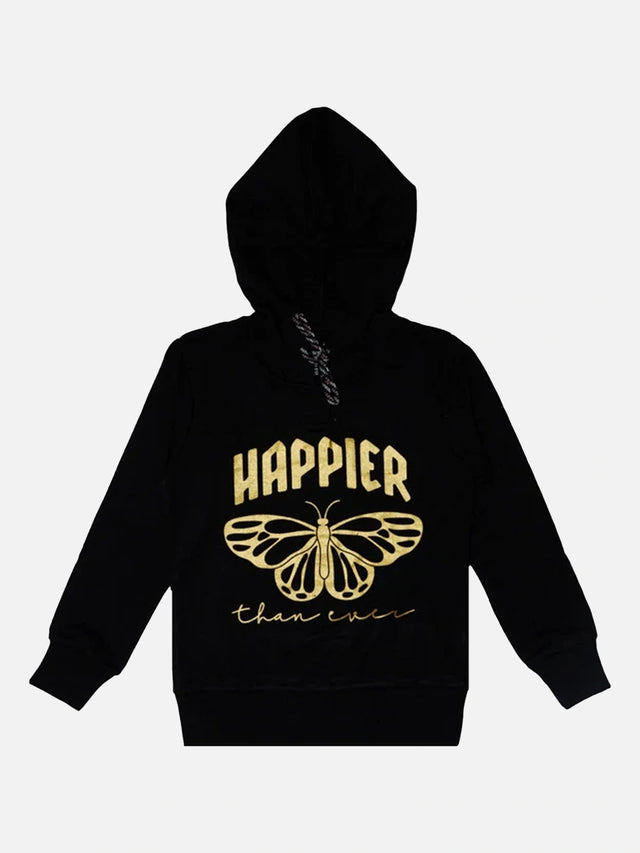 Girls Hooded Full Sleeve Sweatshirt with Round Neck Styling for Casual Wear and Comfortable Winter Use - Pack of 1