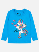 Baby Girls Solid T-Shirt Round Neck Full Sleeves Casual Wear Top for Playtime, Travel and Everyday Outfits - Pack of 1