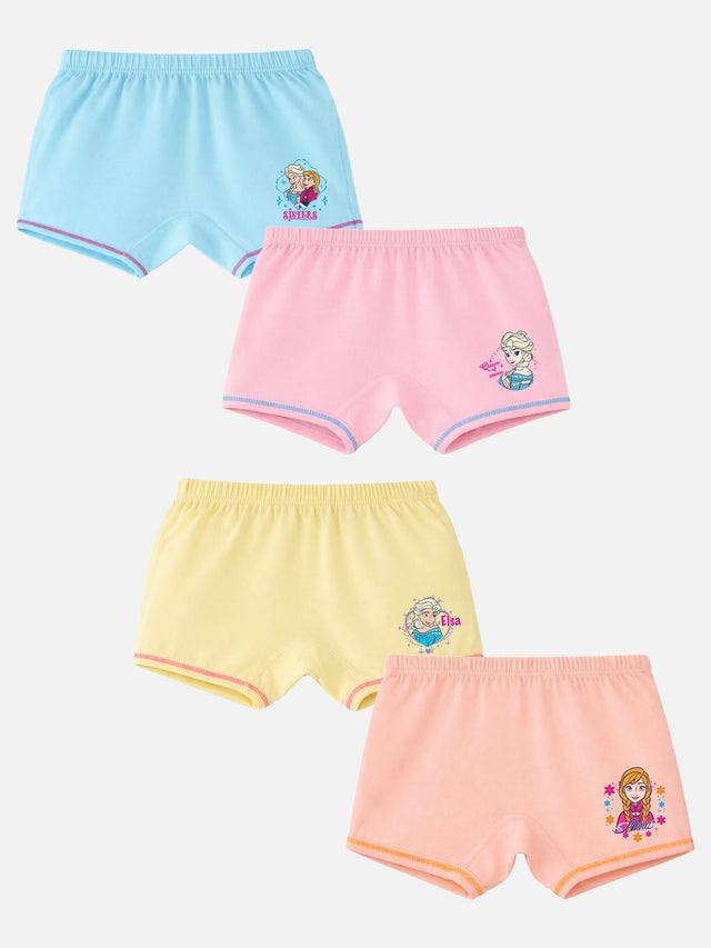 Girls Frozen Boyshorts Inner Elastic Pack of 4 - Bodycare