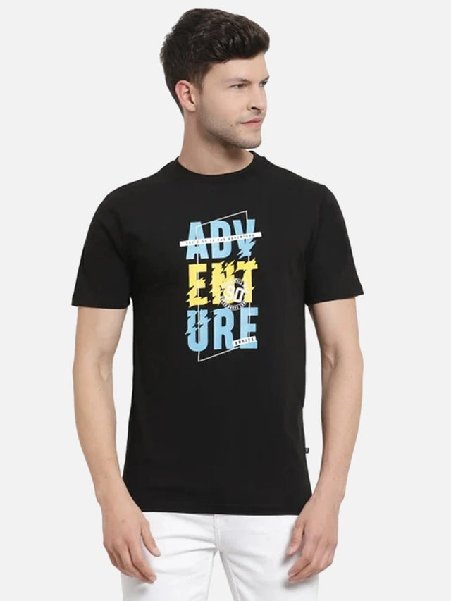 Men T-Shirt Round Neck Half Sleeves with Regular Casual Styling for Everyday Wear and Layering Comfort