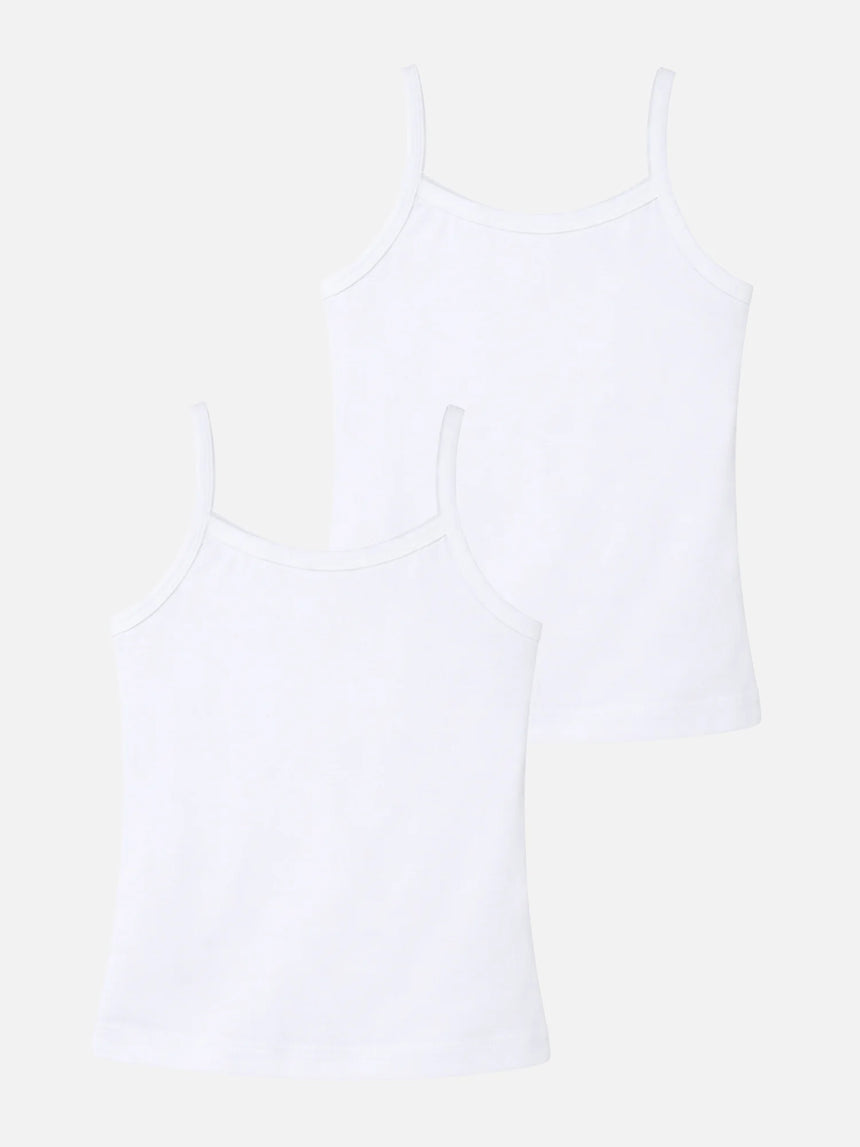 Girls Organic Vest Dori Neck Sleeveless Pack of 2 - Bodycare