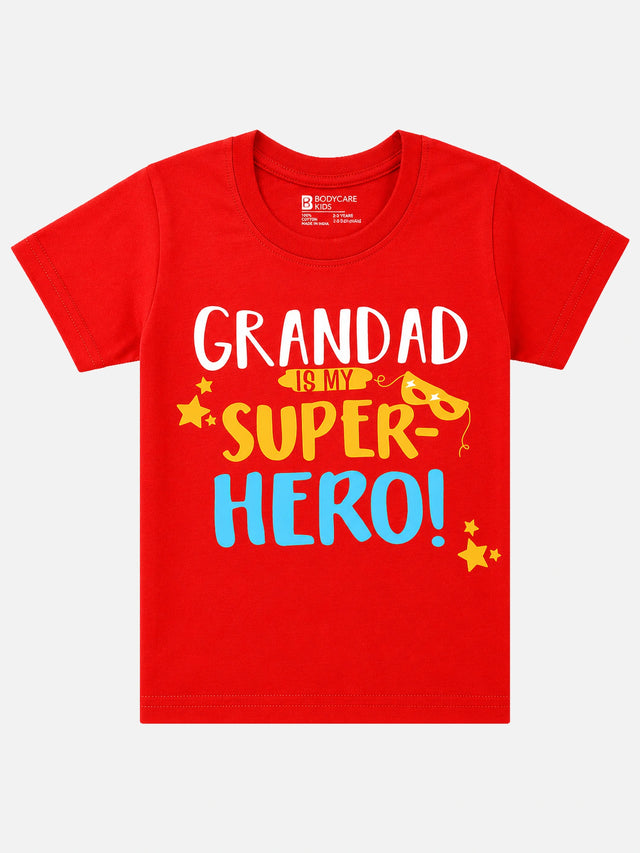 Baby Boys 100% Cotton T-Shirt Round Neck Half Sleeves Regular Fit Top with Soft Breathable Fabric for Daily Wear