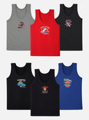 Boys Vest Round Neck Sleeveless Pack of 6 - Bodycare