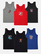 Boys Vest Round Neck Sleeveless Pack of 6 - Bodycare
