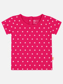 Baby Girls Cotton Round Neck Half Sleeve T-Shirt for Comfortable Casual Dressing and Regular Everyday Use - Pack of 1