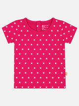 Baby Girls Cotton Round Neck Half Sleeve T-Shirt for Comfortable Casual Dressing and Regular Everyday Use - Pack of 1