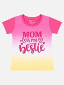 Baby Girls Round Neck Half Sleeve T-Shirt for Casual Wear, Easy Movement, Everyday Comfort and Regular Use