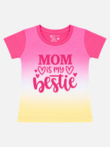 Baby Girls Round Neck Half Sleeve T-Shirt for Casual Wear, Easy Movement, Everyday Comfort and Regular Use