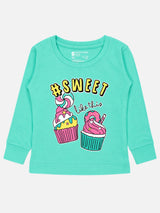 Baby Girls Solid T-Shirt Round Neck Full Sleeves Casual Wear Top for Playtime, Travel and Everyday Outfits - Pack of 1