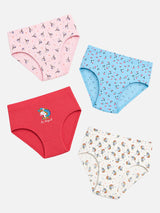 Girls Innerwear Panty Inner Elastic for Everyday Innerwear Comfort, Secure Fit and Regular Use - Pack of 4