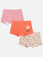 Girls 100% Cotton Boyshorts Inner Elastic Pack of 3 - Bodycare