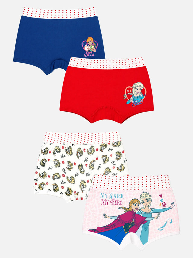 Girls Frozen Boyshorts Lycra Band Pack of 4 - Bodycare
