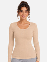 Women Round Neck Full Sleeves Thermal Top with Thin Fabric and High Warmth for Optimum Heat in Cold Weather