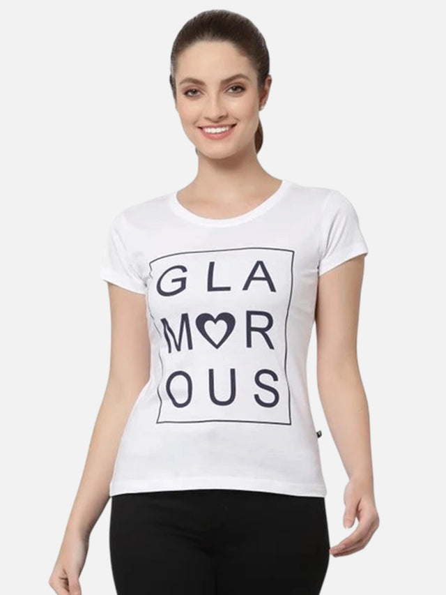 Women T-Shirt Round Neck Half Sleeves with Everyday Styling for Casual Wear and Easy Wardrobe Pairing