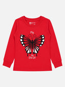 Baby Girls Solid T-Shirt Round Neck Full Sleeves Casual Wear Top for Playtime, Travel and Everyday Outfits - Pack of 1