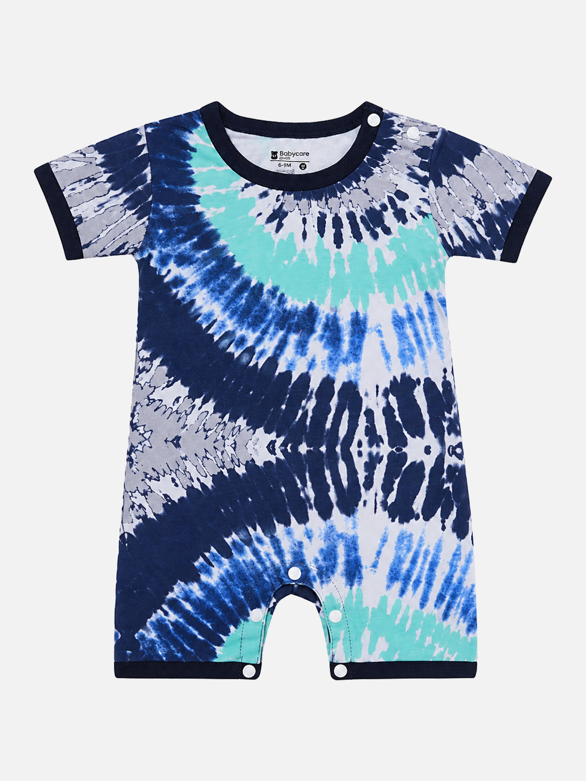 Baby Boys 100% Cotton Half Sleeve Romper with Onesie Styling for Comfortable Baby Dress and Sleepwear Use