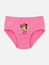 Girls Minnie & Friends Cotton Solid Innerwear Panty with Inner Elastic for Comfortable Everyday Fit - Pack of 5