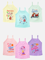 Girls Vest Dori Neck Sleeveless Pack of 6 - Bodycare