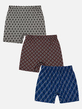 Boys 100% Cotton Trunk Inner Elastic Pack of 3