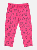 Baby Girls Printed Track Pant with Character Artwork for Casual Wear, Playtime Comfort and Easy Movement - Pack of 1
