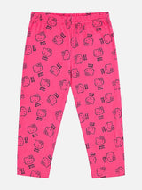 Baby Girls Printed Track Pant with Character Artwork for Casual Wear, Playtime Comfort and Easy Movement - Pack of 1