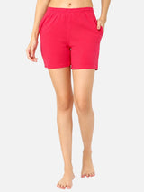 Women 100% Cotton Shorts with Side Pockets, Casual Regular Fit and Comfortable Everyday Styling Essentials