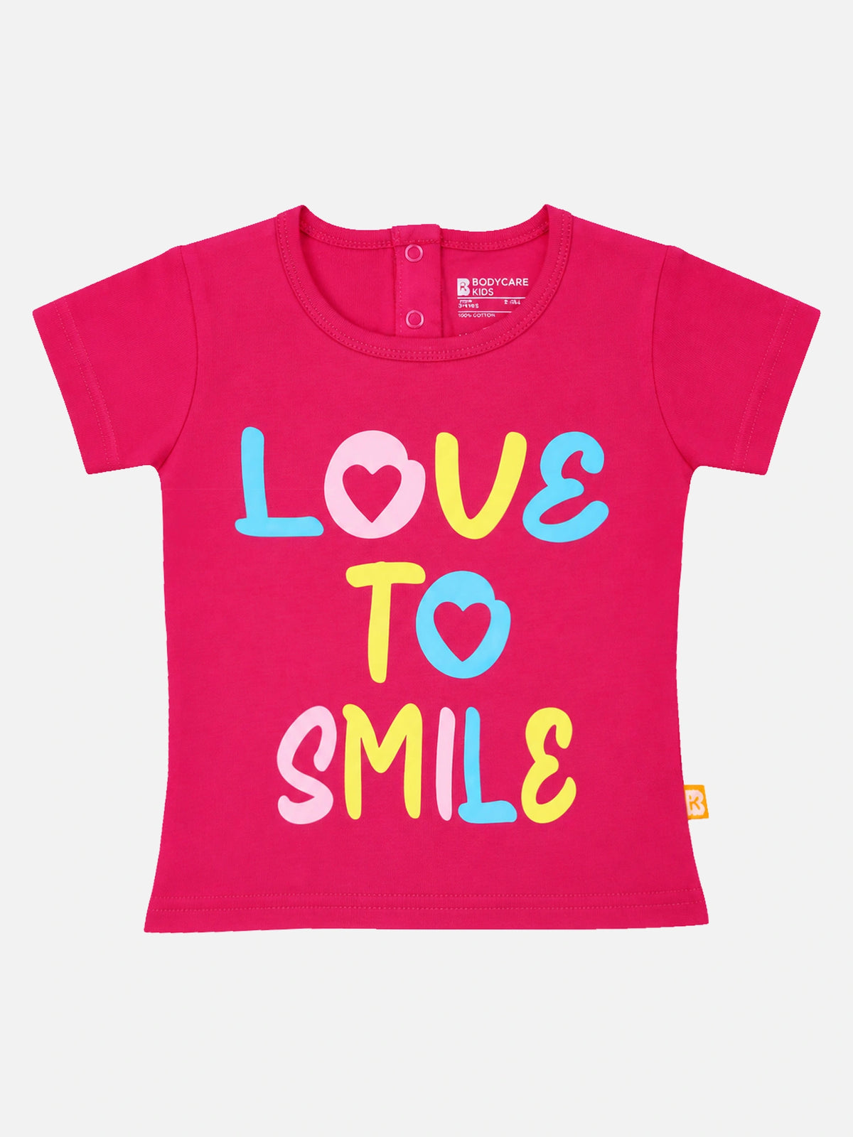 Baby Girls Cotton Round Neck Half Sleeve T-Shirt for Casual Wear, Easy Dressing and Everyday Wardrobe Use - Pack of 1