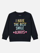 Baby Girls Round Neck Full Sleeves Sweatshirt for Casual Wear, Lounge Comfort and Everyday Wardrobe Use