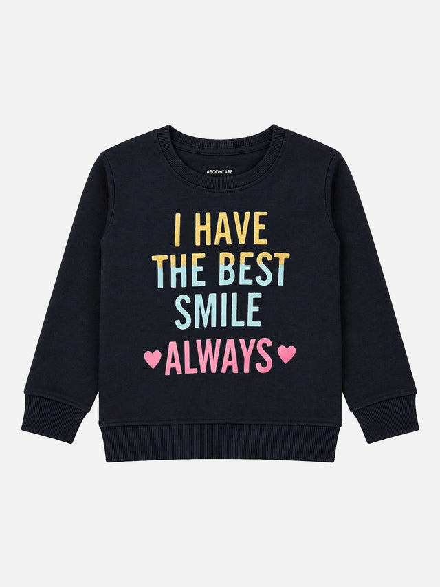 Baby Girls Round Neck Full Sleeves Sweatshirt for Casual Wear, Lounge Comfort and Everyday Wardrobe Use