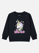 Baby Girls Round Neck Full Sleeve Sweatshirt for Easy Casual Wear, Everyday Comfort and Winter Styling