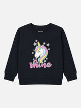 Baby Girls Round Neck Full Sleeve Sweatshirt for Easy Casual Wear, Everyday Comfort and Winter Styling