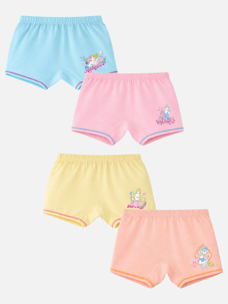 Girls Princess Boyshorts Inner Elastic Pack of 4 - Bodycare