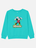 Baby Girls Minnie & Friends Printed Round Neck Full Sleeve Sweatshirt for Everyday Casual Wear and Winter Styling