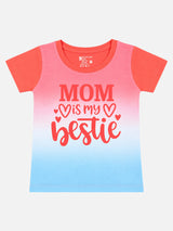 Baby Girls Round Neck Half Sleeve T-Shirt for Casual Wear, Easy Movement, Everyday Comfort and Regular Use