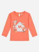 Baby Girls 100% Cotton Printed Full Sleeve T-Shirt with Regular Fit for Casual, Everyday Wear and Regular Use