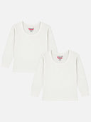 Unisex Antibacterial Round Neck Full Sleeve Thermal Top for Winter Innerwear Comfort and Warm Base Wear - Pack of 2