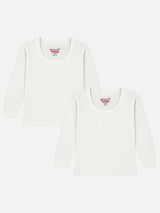 Unisex Antibacterial Round Neck Full Sleeve Thermal Top for Winter Innerwear Comfort and Warm Base Wear - Pack of 2
