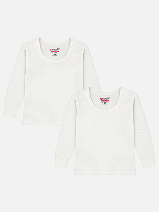 Unisex Antibacterial Round Neck Full Sleeve Thermal Top for Winter Innerwear Comfort and Warm Base Wear - Pack of 2